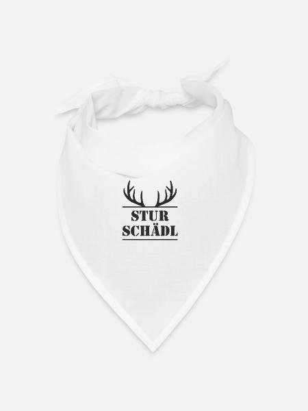 Stur Schädel - Bandana Dreieckstuch - Weiß