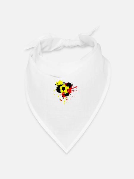 Fußball Soccer - Bandana Dreieckstuch - Weiß