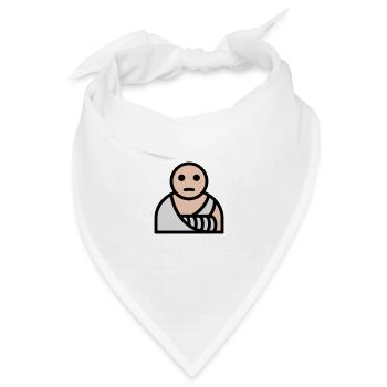 Arm gebrochen Gips Verband - Bandana Dreieckstuch - Weiß - Vorne