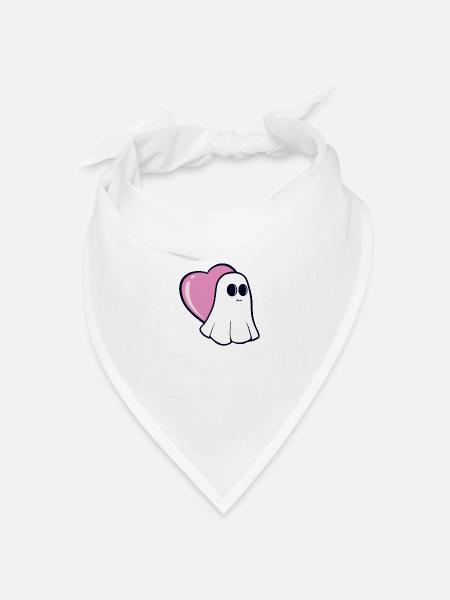 Ghostly love - Bandana Dreieckstuch - Weiß