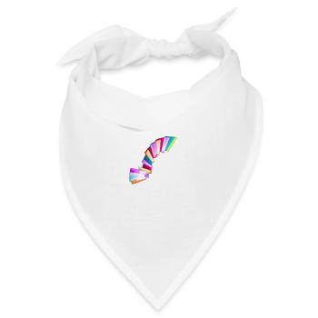 Bunte (RGB) Lichtmalerei - Bandana Dreieckstuch - Weiß - Vorne