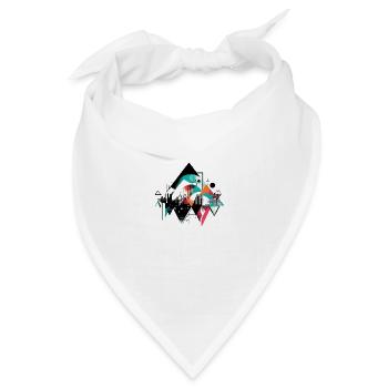 Urbane Geometrie - Bandana Dreieckstuch - Weiß - Vorne