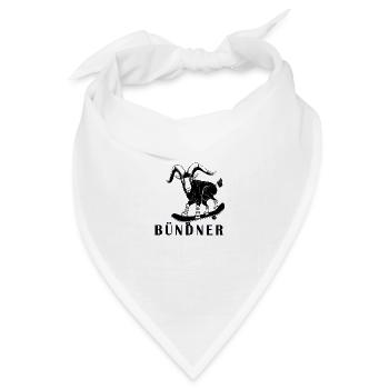 Bündner Steinbock Graubünden Grischa Grischun - Bandana Dreieckstuch - Weiß - Vorne