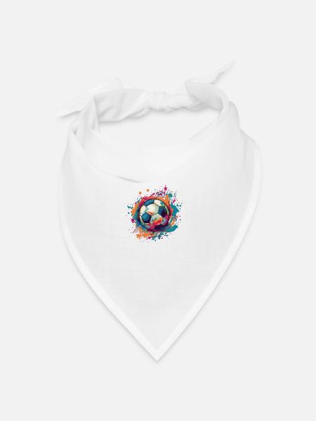 Kunstfußball - Bandana Dreieckstuch - Weiß