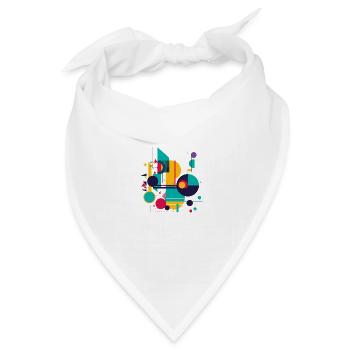 Abstraktes Design - Bandana Dreieckstuch - Weiß - Vorne