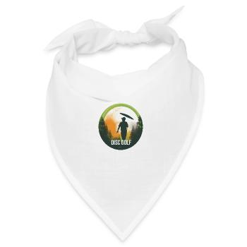 Disc Golf Design - Bandana Dreieckstuch - Weiß - Vorne
