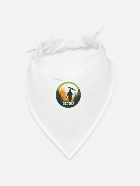 Disc Golf Design - Bandana Dreieckstuch - Weiß