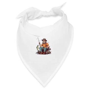 Papi Pfirsich - Bandana Dreieckstuch - Weiß - Vorne