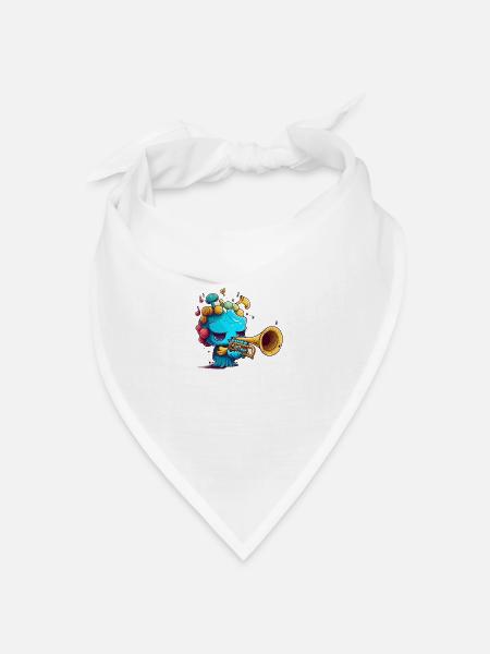trumpet art - Bandana Dreieckstuch - Weiß