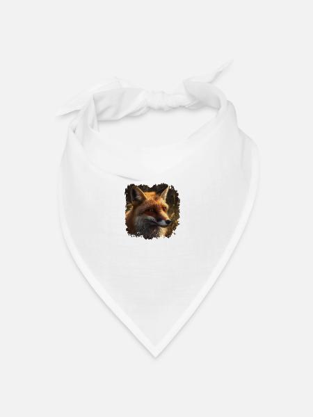 Füchse leben in der Regel in der Nähe von Wäldern - Bandana Dreieckstuch - Weiß