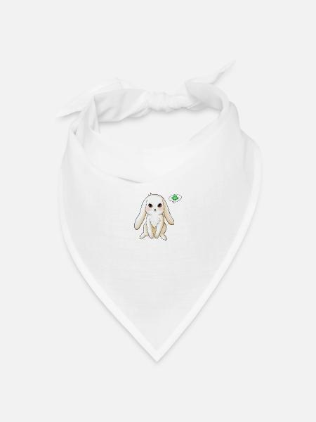 Häschen - Bandana Dreieckstuch - Weiß