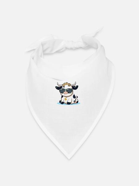 Lola die Kuh - Bandana Dreieckstuch - Weiß