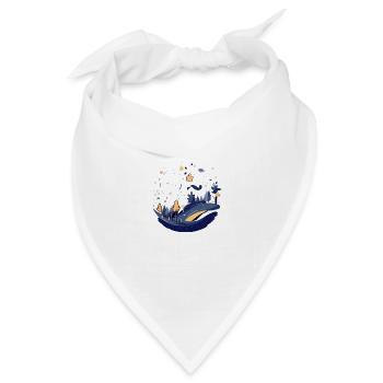 Die Straße der Sterne - Bandana Dreieckstuch - Weiß - Vorne