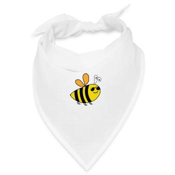 bee - Bandana Dreieckstuch - Weiß - Vorne