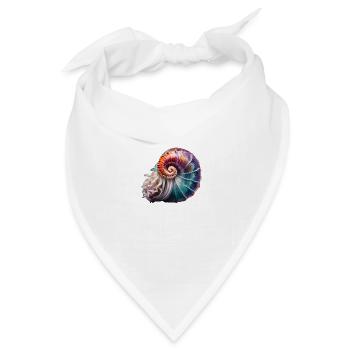 Der Nautilus wird auch Perlboot genannt - Bandana Dreieckstuch - Weiß - Vorne