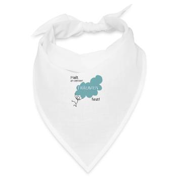 Fliegende Träume - Bandana Dreieckstuch - Weiß - Vorne