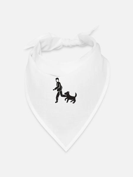 Hund - Bandana Dreieckstuch - Weiß