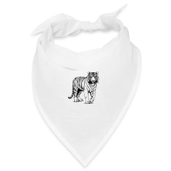 Tiger - Bandana Dreieckstuch - Weiß - Vorne