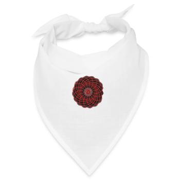 Kreis in sich - Bandana Dreieckstuch - Weiß - Vorne