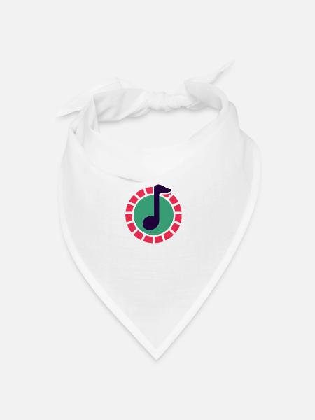 MUSIK - Bandana Dreieckstuch - Weiß