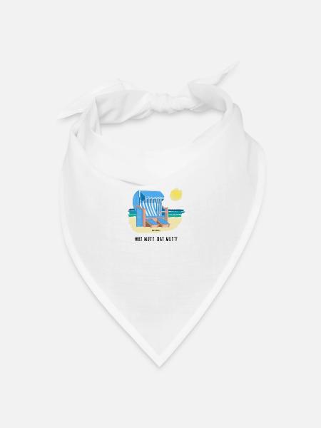 Wat mutt, dat mutt! - Bandana Dreieckstuch - Weiß