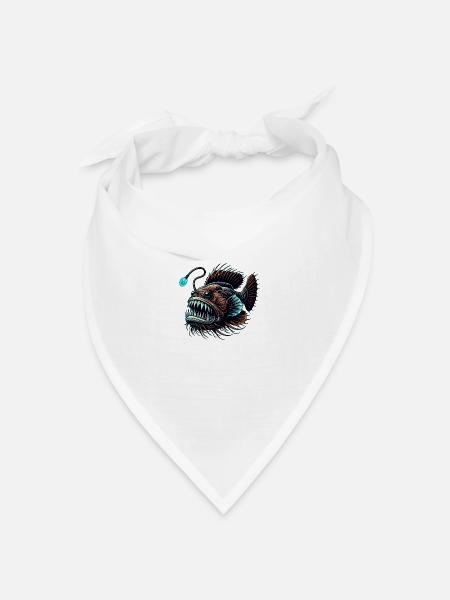 Anglerfisch Anglerfisch Anglerfisch Angler - Bandana Dreieckstuch - Weiß
