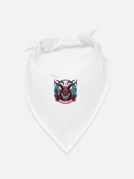 Weihnachtliches Krampus-Logo - Bandana Dreieckstuch - Weiß