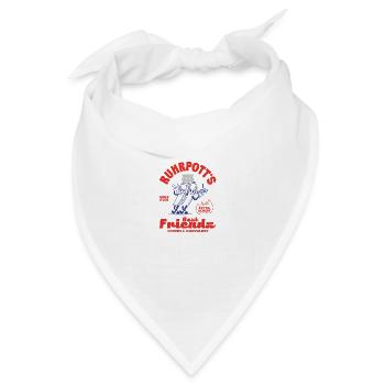 Ruhrpott Motiv - Pommes & Currywurst, Funny - Bandana Dreieckstuch - Weiß - Vorne