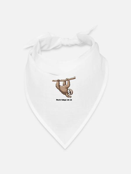 Faultier - Bandana Dreieckstuch - Weiß