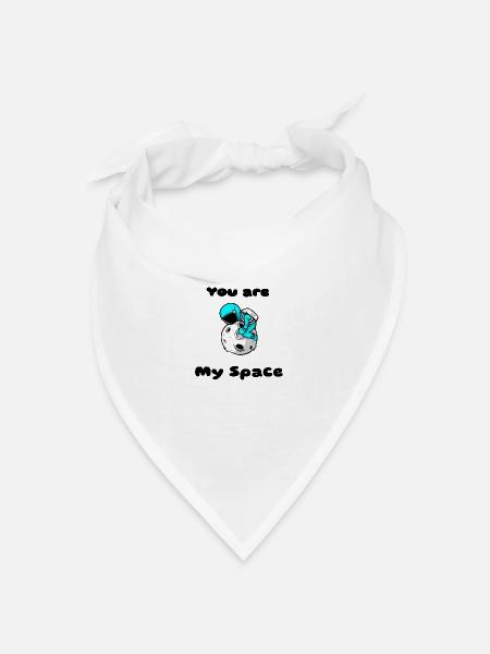 Astronaut - Bandana Dreieckstuch - Weiß