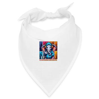I live being colorful - Bandana Dreieckstuch - Weiß - Vorne