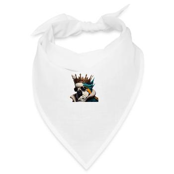 König Kakadu - Bandana Dreieckstuch - Weiß - Vorne