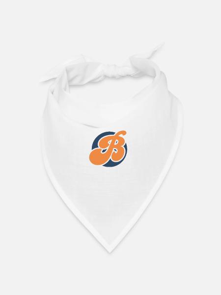 Buchstabe b sport orange - Bandana Dreieckstuch - Weiß