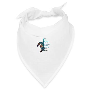 Ab in den Ozean - Bandana Dreieckstuch - Weiß - Vorne