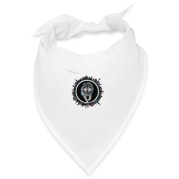 Der Wolf - Bandana Dreieckstuch - Weiß - Vorne