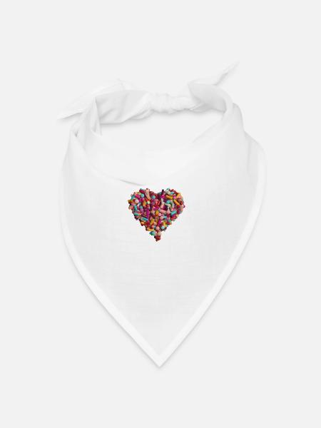Pillen - Bandana Dreieckstuch - Weiß