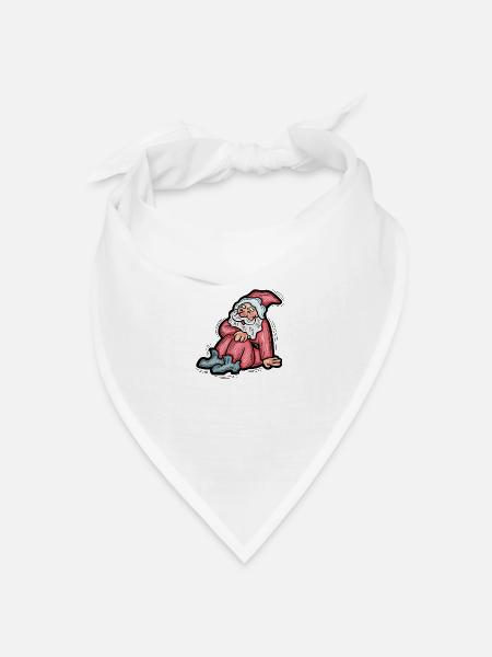 Weihnachtsmann - Bandana Dreieckstuch - Weiß