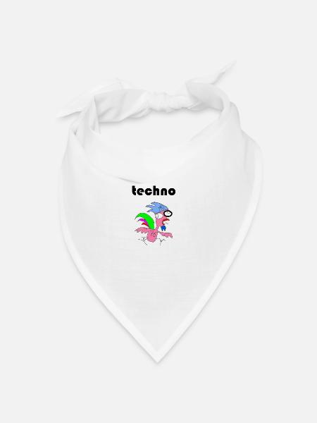 techno hahn - Bandana Dreieckstuch - Weiß