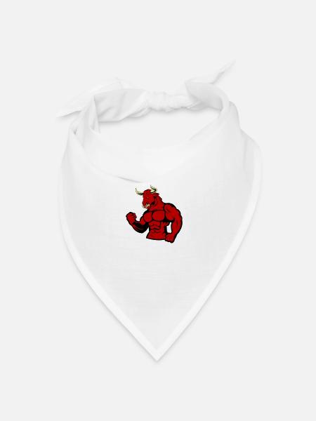 stier - Bandana Dreieckstuch - Weiß