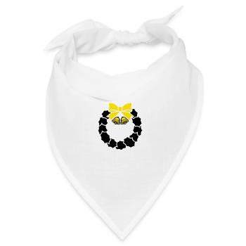 kranz glocken 002 - Bandana Dreieckstuch - Weiß - Vorne