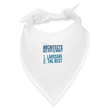 Architects From Best To Worst 1. Landscape 3 - Bandana Dreieckstuch - Weiß - Vorne