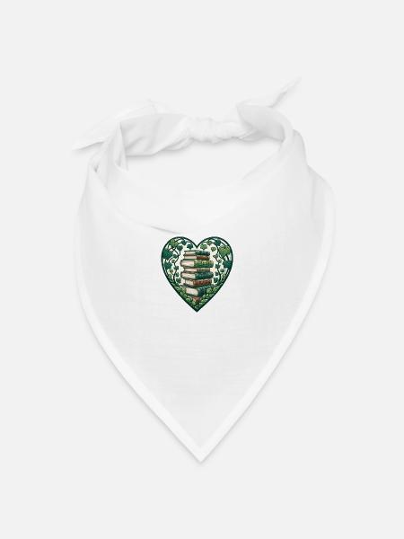 Ich liebe Bücher - Bandana Dreieckstuch - Weiß