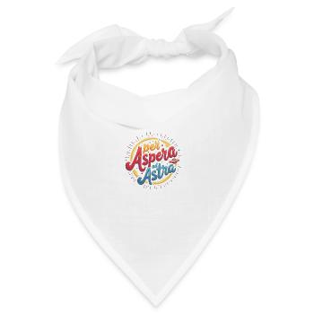 "Per Aspera ad Astra" - Stil und Zielstrebigkeit - Bandana Dreieckstuch - Weiß - Vorne