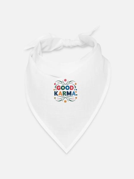 Gutes Karma - Bandana Dreieckstuch - Weiß