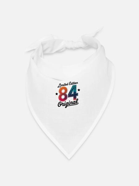 1984 Decorative Funny Gift Birthday - Bandana Dreieckstuch - Weiß