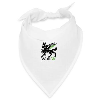 WolliW - Wolli Wolpertinger aus Bayern - Bandana Dreieckstuch - Weiß - Vorne