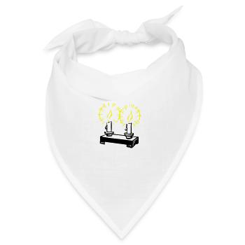 kerzen 02 - Bandana Dreieckstuch - Weiß - Vorne