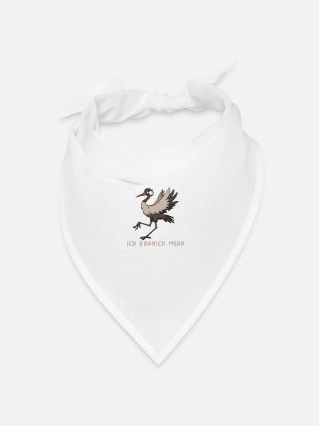 Ich Kranich Mehr - Bandana Dreieckstuch - Weiß