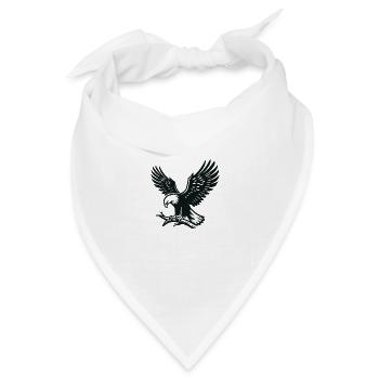 Adler auf dem Ast - Bandana Dreieckstuch - Weiß - Vorne