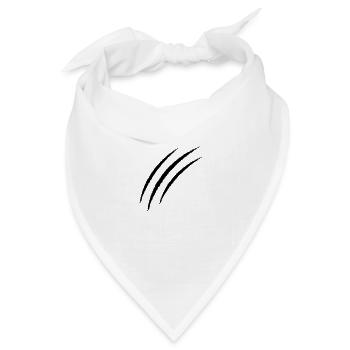 krallen - Bandana Dreieckstuch - Weiß - Vorne